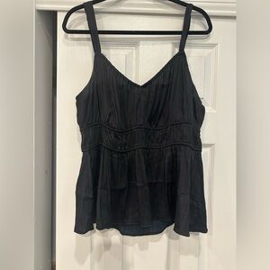 Old Navy Black Smocked Tiered Camisole